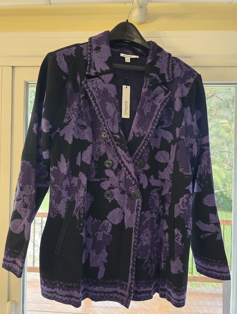 Women's Chico's Sweater Blazer Size 3